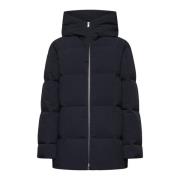 Jil Sander Quiltad Svart Dunjacka med Huva Black, Dam