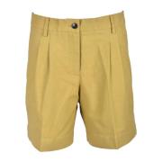 Douuod Woman Bomull Cupro Bermuda Shorts Yellow, Dam