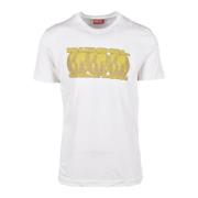 Diesel Bomull T-shirt White, Herr