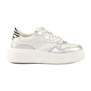 Crime London Stiliga Sneakers med Gummisula White, Dam