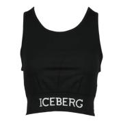 Iceberg Stilig Top med Elastanblandning Black, Dam