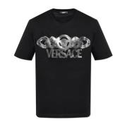 Versace T-shirt med tryckt logotyp Black, Herr