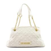 Love Moschino Stilig PU-väska White, Dam