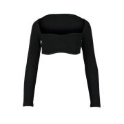 Dsquared2 Stilren Viskos Blandning Topp Black, Dam