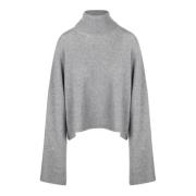 Mauro Grifoni Cashmere Dolcevita Hög Hals Tröja Gray, Dam