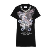 Philipp Plein Elegant Svart Klänning med Unik Design Black, Dam