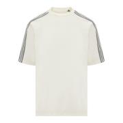 Y-3 Kortärmad T-shirt med rund hals och 3S logoband Beige, Herr