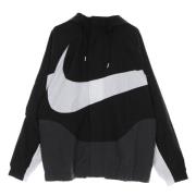 Nike Svart Windbreaker Jacka med Swoosh Logo Black, Herr