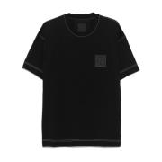 Givenchy Svart Jersey T-shirt med Logotypemblem Black, Herr