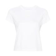 Alexander Wang Logotryck Vit Bomull T-shirt White, Dam