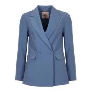 Freebird Blå Blazer Set i Ashleigh Stil Blue, Dam