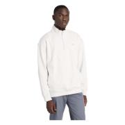 New Balance Atletik Fleece Half Zip Hoodie White, Herr