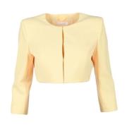 Patrizia Pepe Elegant Blazer med Polyester och Elastan Yellow, Dam