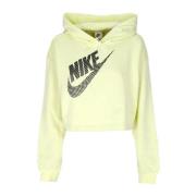 Nike Sportswear Fleece Crop Hoodie Grön Green, Dam