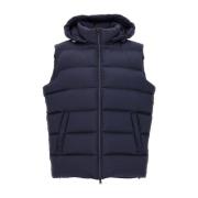 Herno Quiltad Ärmlös Puffer Väst Blue, Herr