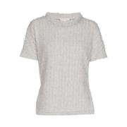 Marie Méro Fluffig Grå Kortärmad T-shirt Gray, Dam