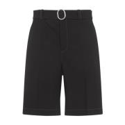 Jil Sander Svarta Avslappnade Shorts för Män Black, Herr