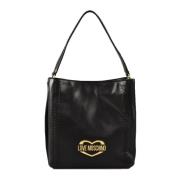 Love Moschino Stilig PU-väska Black, Dam