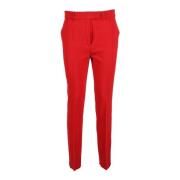 Max Mara Studio Elegant Triacetat Polyester Byxor Red, Dam