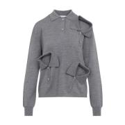 Moschino Grå Tröja med Stil 0485 Gray, Dam