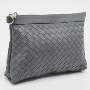 Bottega Veneta Vintage Pre-owned Laeder kuvertvskor Gray, Dam