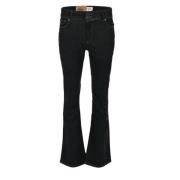 DNM Pure Flare jeans i ebony blue denim Blue, Dam