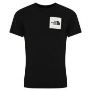 The North Face Svart Logotyp Tryck Bomull T-shirt Black, Herr