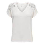 Only Onllouisa T-shirt White, Dam