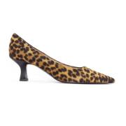 Roberto Festa Leopardmönstrade Spetsiga Klackpumps Brown, Dam