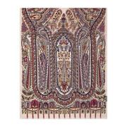 Etro Blommig Paisley Sidenschiffong Fransig Scarf Multicolor, Dam