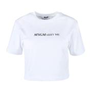 Msgm Tshirt White, Dam