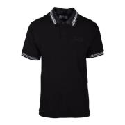 Versace Jeans Couture Bomull Polo Skjorta Black, Herr