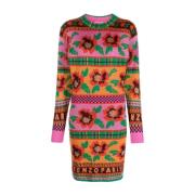 Kenzo Fair Isle Stickad Klänning Multicolor, Dam