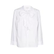 Marie Méro Vit blus med rosett White, Dam