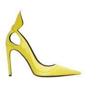 Nina Ricci Satinpumps MED Båge Yellow, Dam