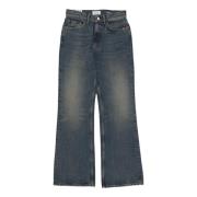 Amish Hög Midja Cigarette Cut Denim Jeans Blue, Dam