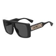 Moschino Svart/Mörkgrå Solglasögon Black, Dam