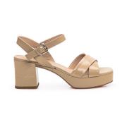 Roberto Festa Platta sandaler med SANDALO-stil Beige, Dam