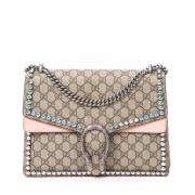 Gucci Vintage Pre-owned Belagd canvas gucci-vskor Beige, Dam