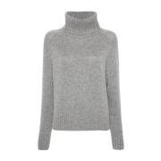 Allude Turtleneck Sweater 1/1 Gray, Dam