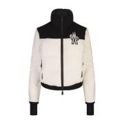 Moncler Tvåtonad Vadderad Kofta Quiltad Nylon White, Dam