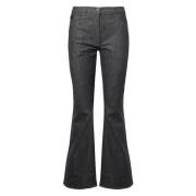 Courrèges Grå Denim Flared Jeans Gray, Dam