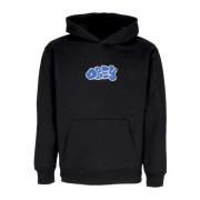 Obey Svart Huva Fleece Tröja Scribbles Black, Herr