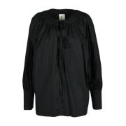 L'Autre Chose Elegant Svart Blus Damstil Black, Dam