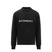 Givenchy Crew Neck Stickat Black, Herr