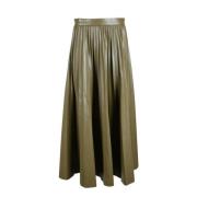 Max Mara Weekend Elegant Polyester Gonna Kjol Green, Dam