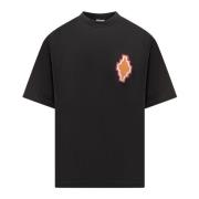 Marcelo Burlon Macrame Cross Tee Black, Herr