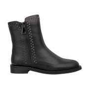 Alma EN Pena Platta ankelboots med dragkedja Black, Dam