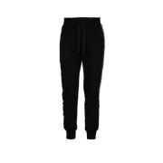 Versace Jeans Couture Mjuk Linje Jogger med Dekorativa Logoband Black,...