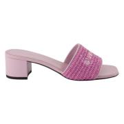 Givenchy Raffia 4G Mules Purple, Dam